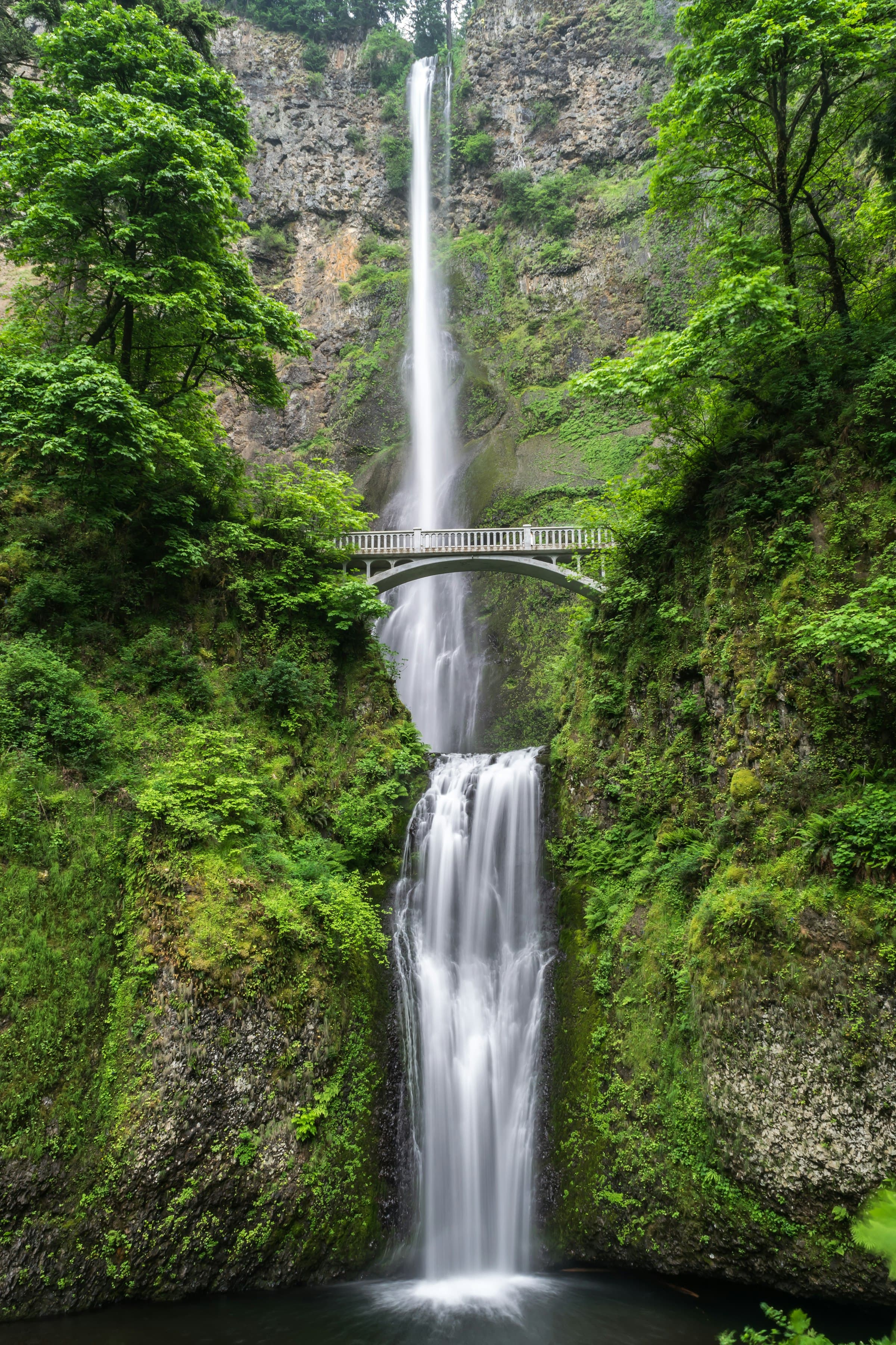Flowing water over rocks